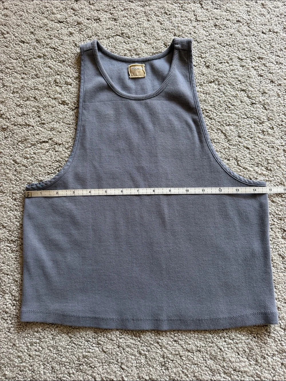 Free People Free-est Ribbed Racerback Cropped Tank Top Gray Women’s S NWOT